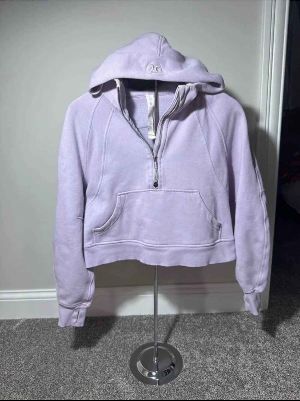lululemon athletica Lavender Half-Zip scuba Hoodie Sweater | Size xS/S